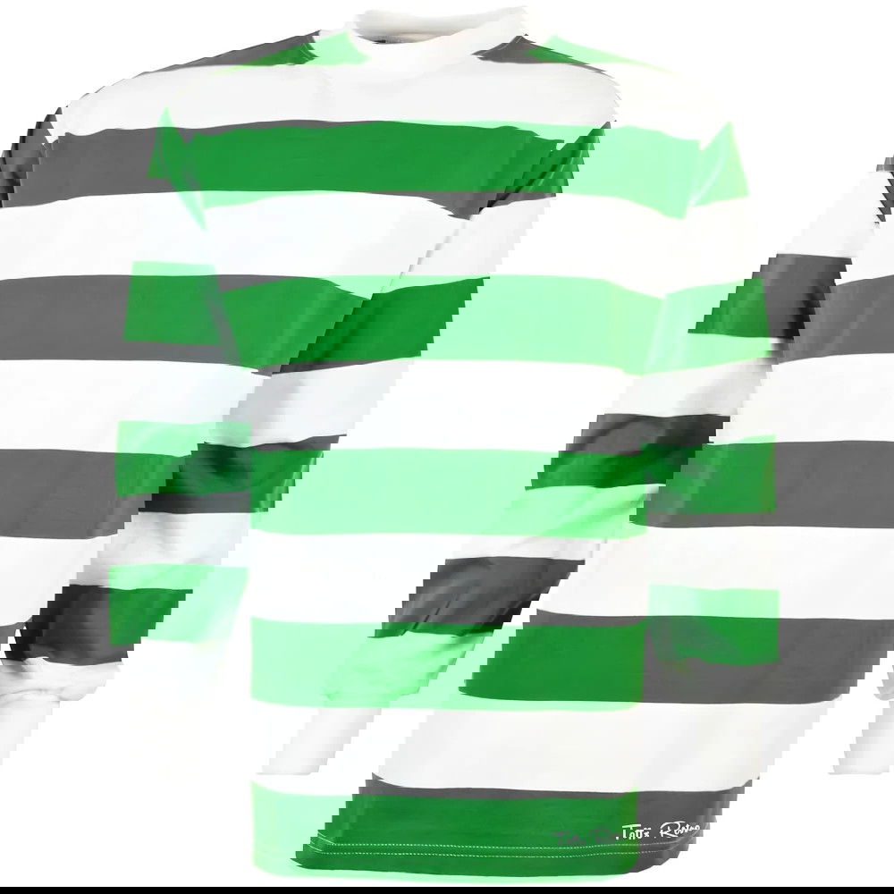 TOFFS Retro Football Shirt Emerald/White Hoop