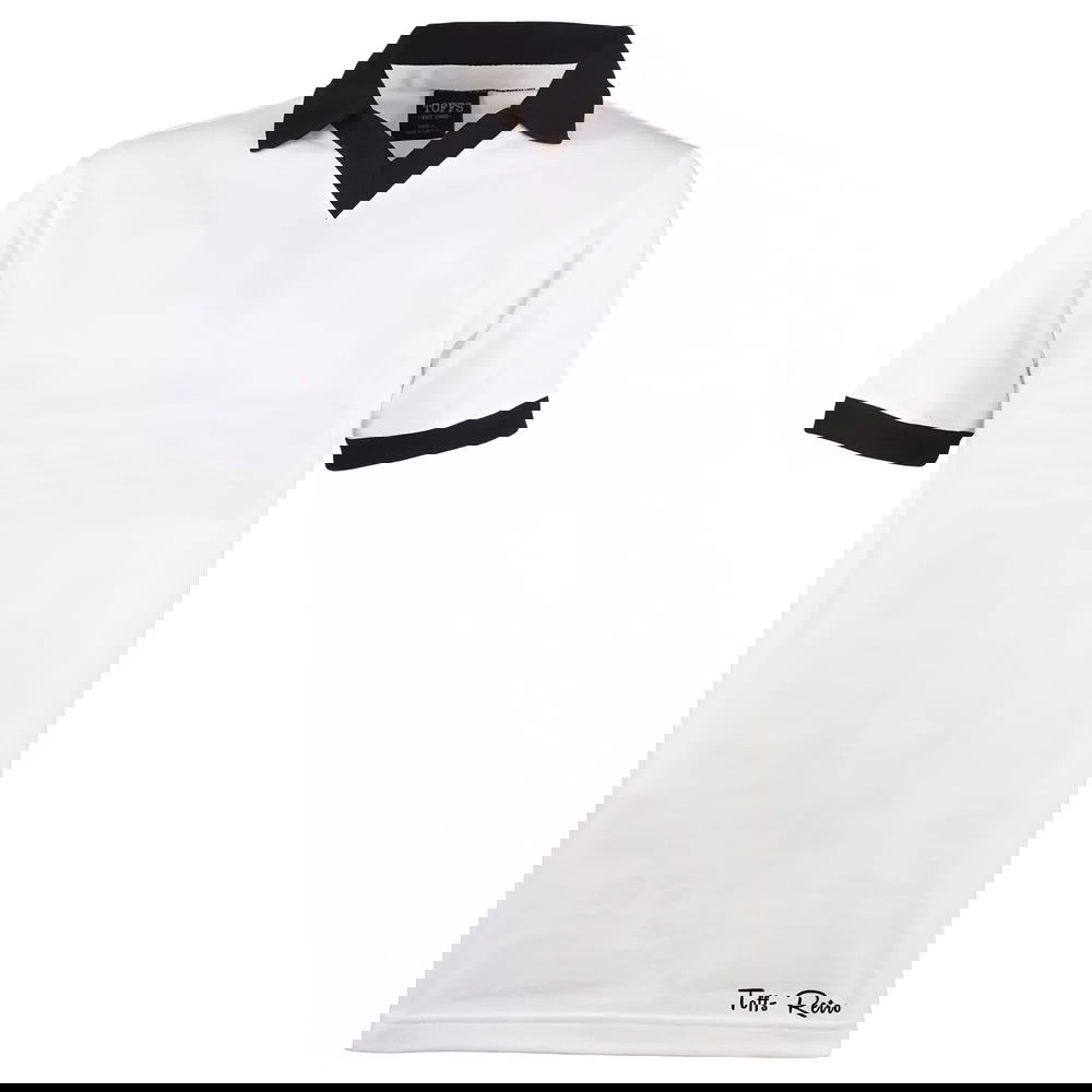 TOFFS Classic Retro White Short Sleeve Shirt With Collar