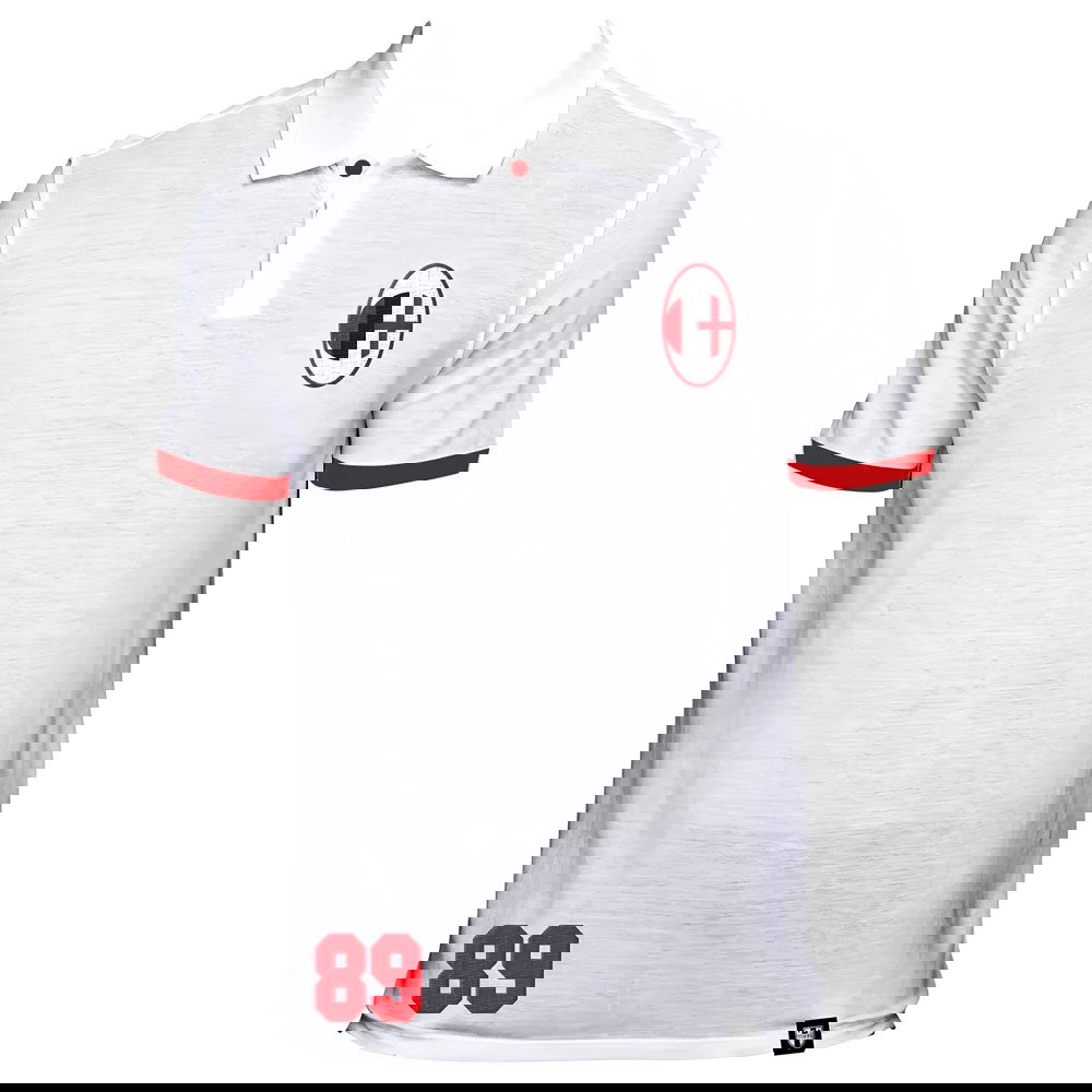 AC Milan No 89 White Polo Shirt