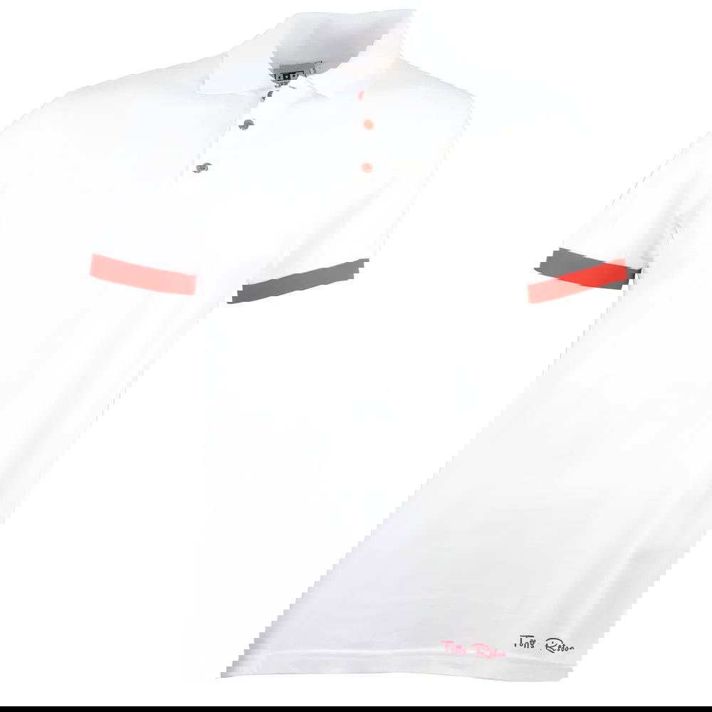 Toffs Retro Polo Shirt - White/Red