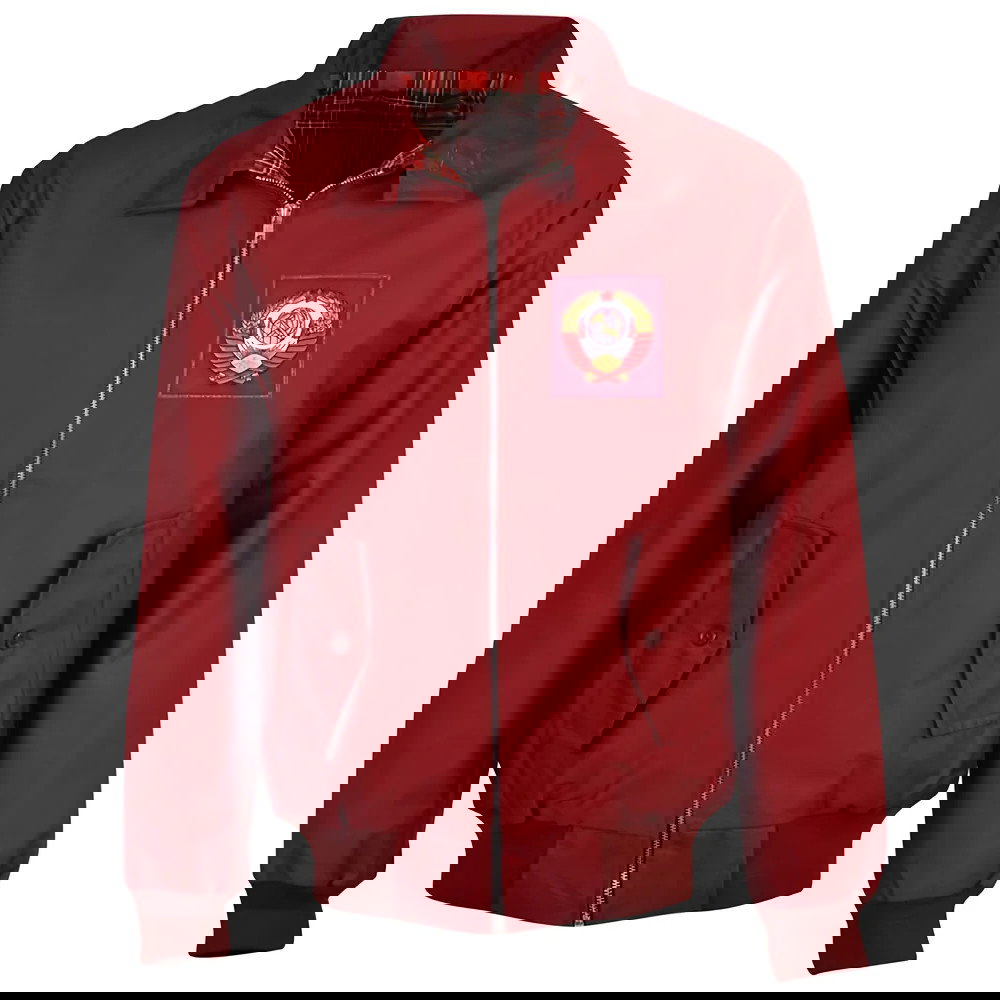 Soviet Union Maroon Harrington Jacket