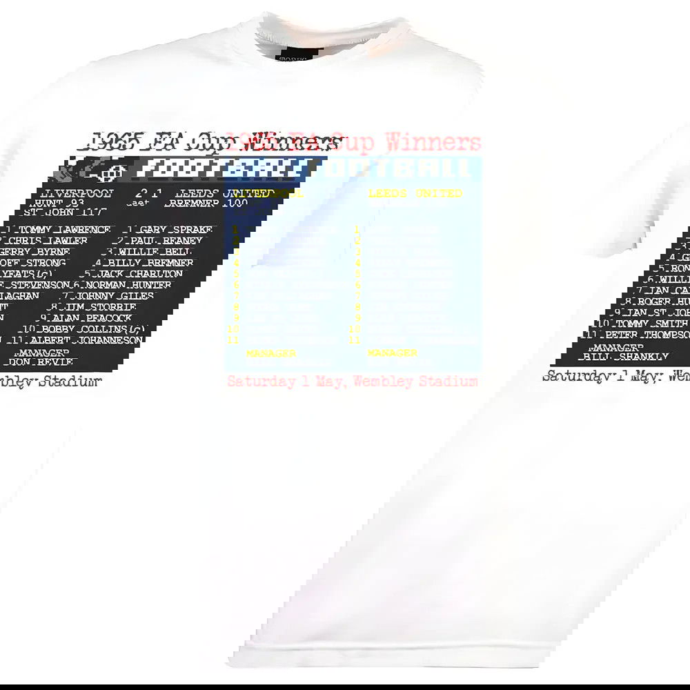 1965 FA Cup Final (Liverpool) Retrotext T-Shirt - White