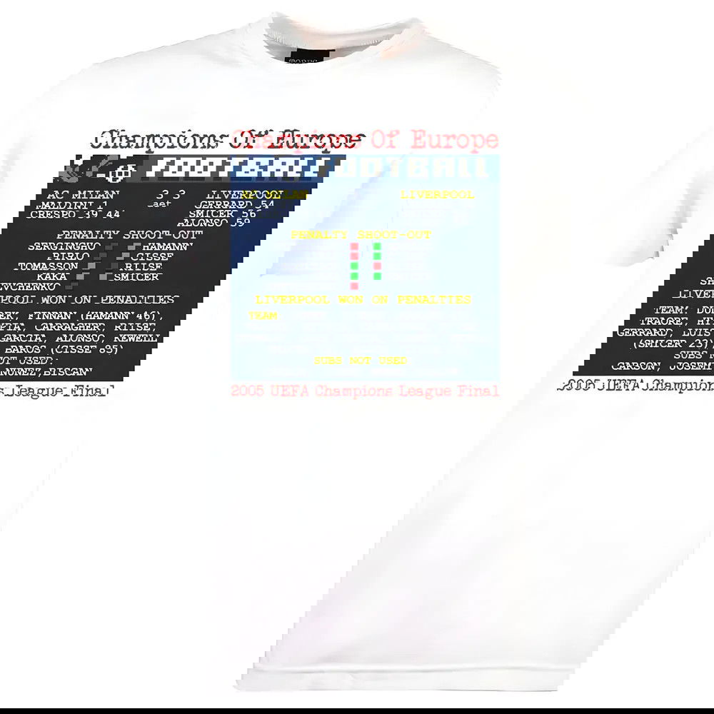 2005 Champions League Final (Liverpool) Retrotext T-Shirt
