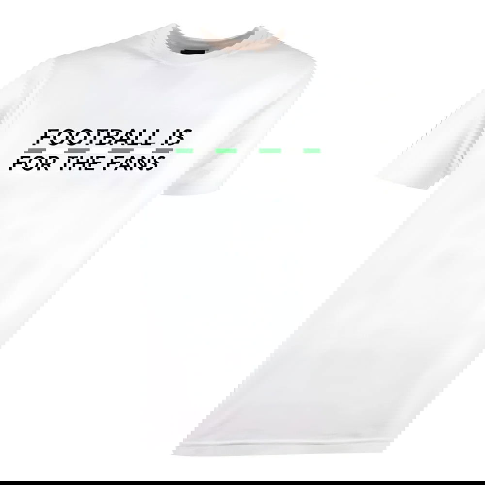 Green/White Football is for the Fans - White T-Shirt