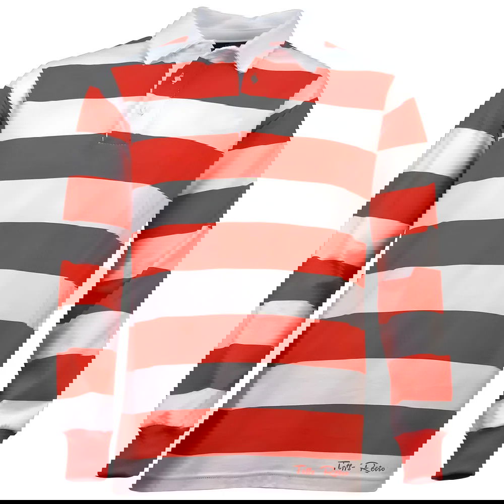 TOFFS Classic Retro Red/White Stripe Long Sleeve Shirt