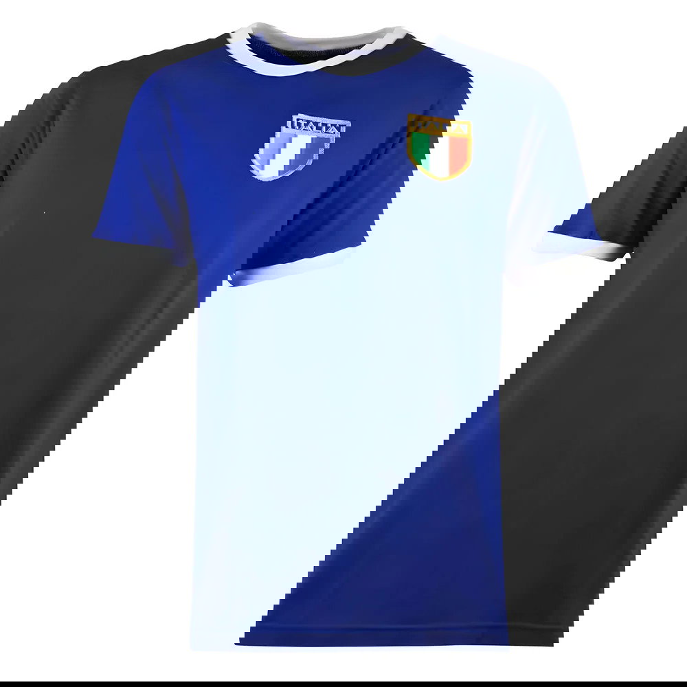 Italy Rugby T-Shirt - Royal/White Ringer