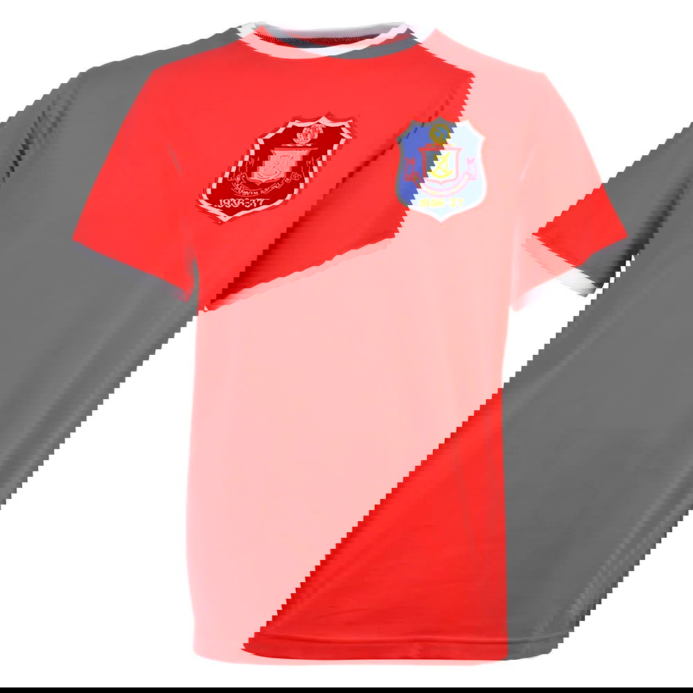 Sunderland 1937 12th Man T-Shirt - Red/White Ringer