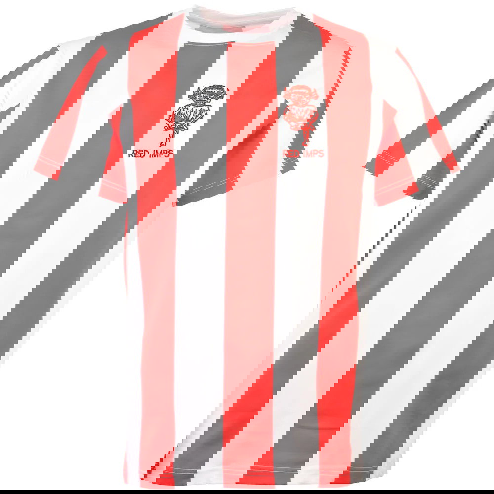 Lincoln City Retro T-Shirt - Red/White Stripe