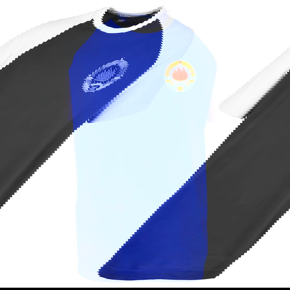 Yugoslavia Raglan Sleeve Royal/White T-Shirt