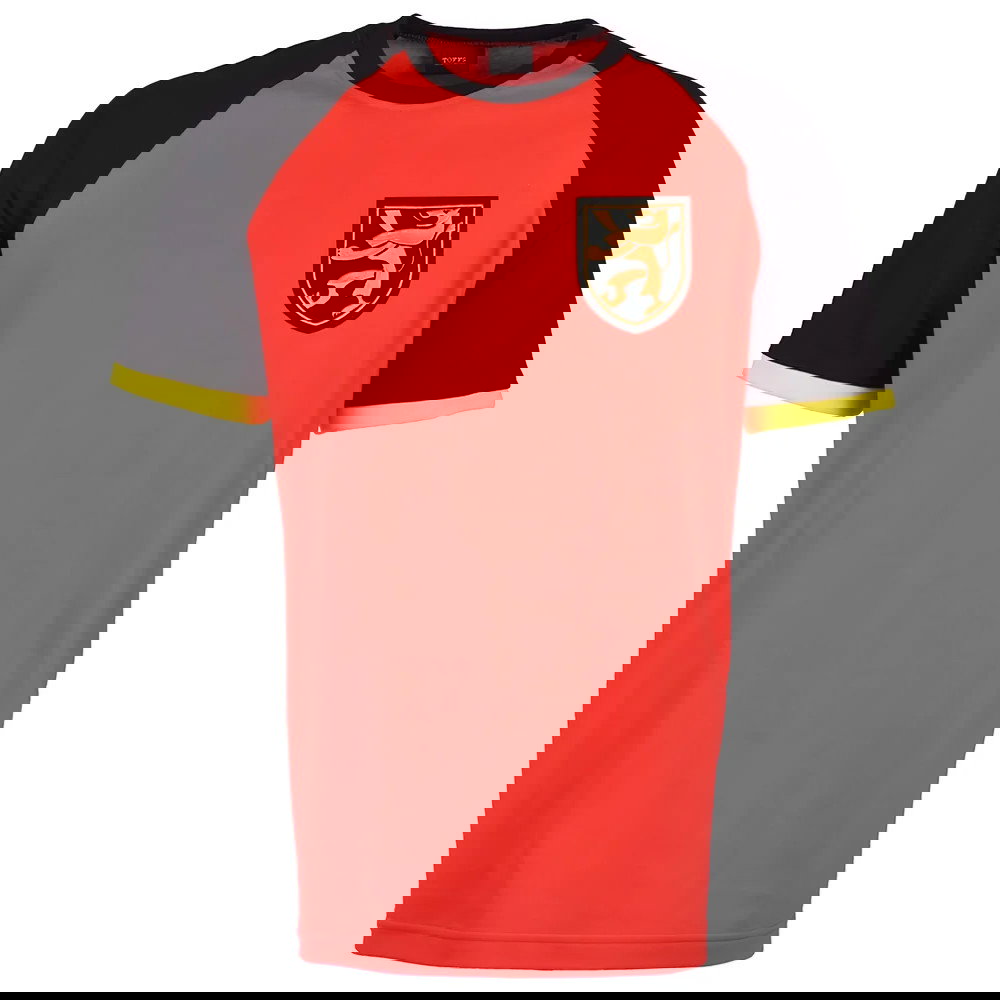 Belgium Raglan Red with Black/Yellow Sleeve T-Shirt