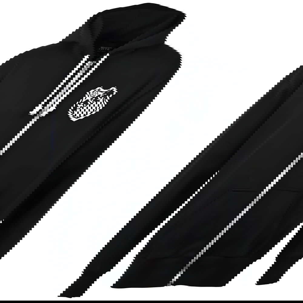 Santos Zipped Hoodie - Black