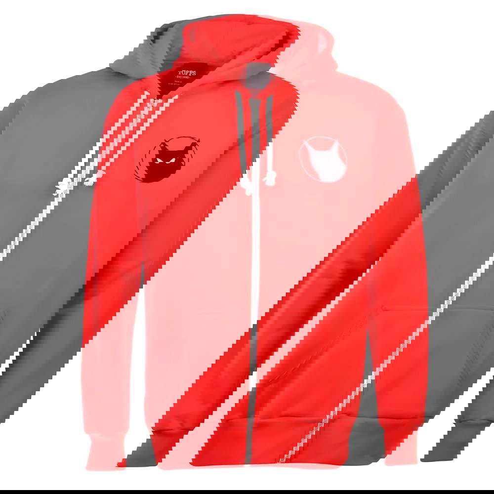 Sunderland Black Cat Zipped Hoodie - Red