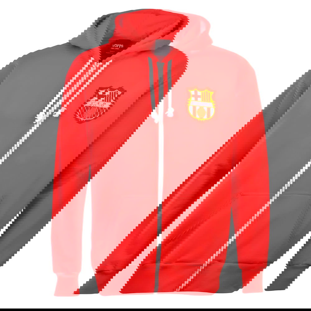 Barcelona Football Club Zipped Hoodie - Red