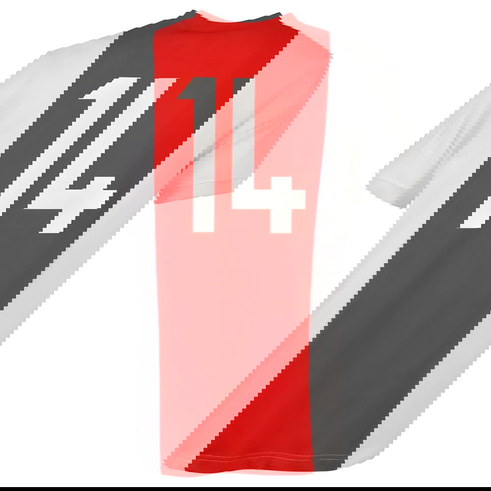 Ajax 1970s No. 14 Short Sleeve Retro Football Shirt