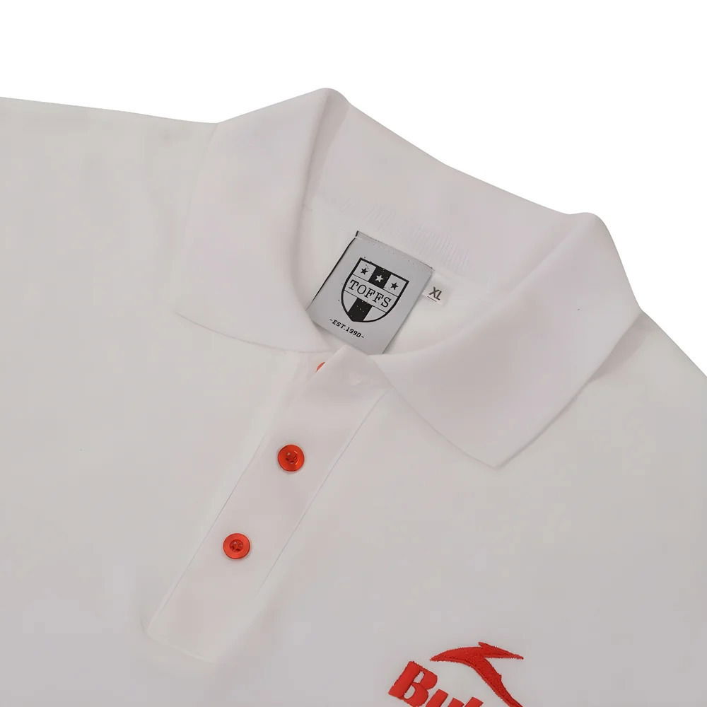 BUKTA Heritage Polo White with Red Cuffs