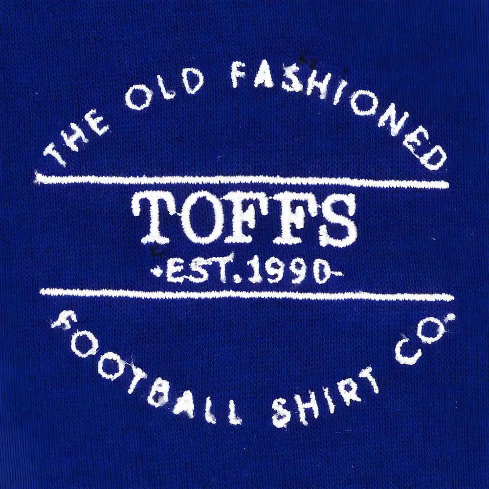 The Old Fashioned Football Shirt Co. Hoodie - Royal/White