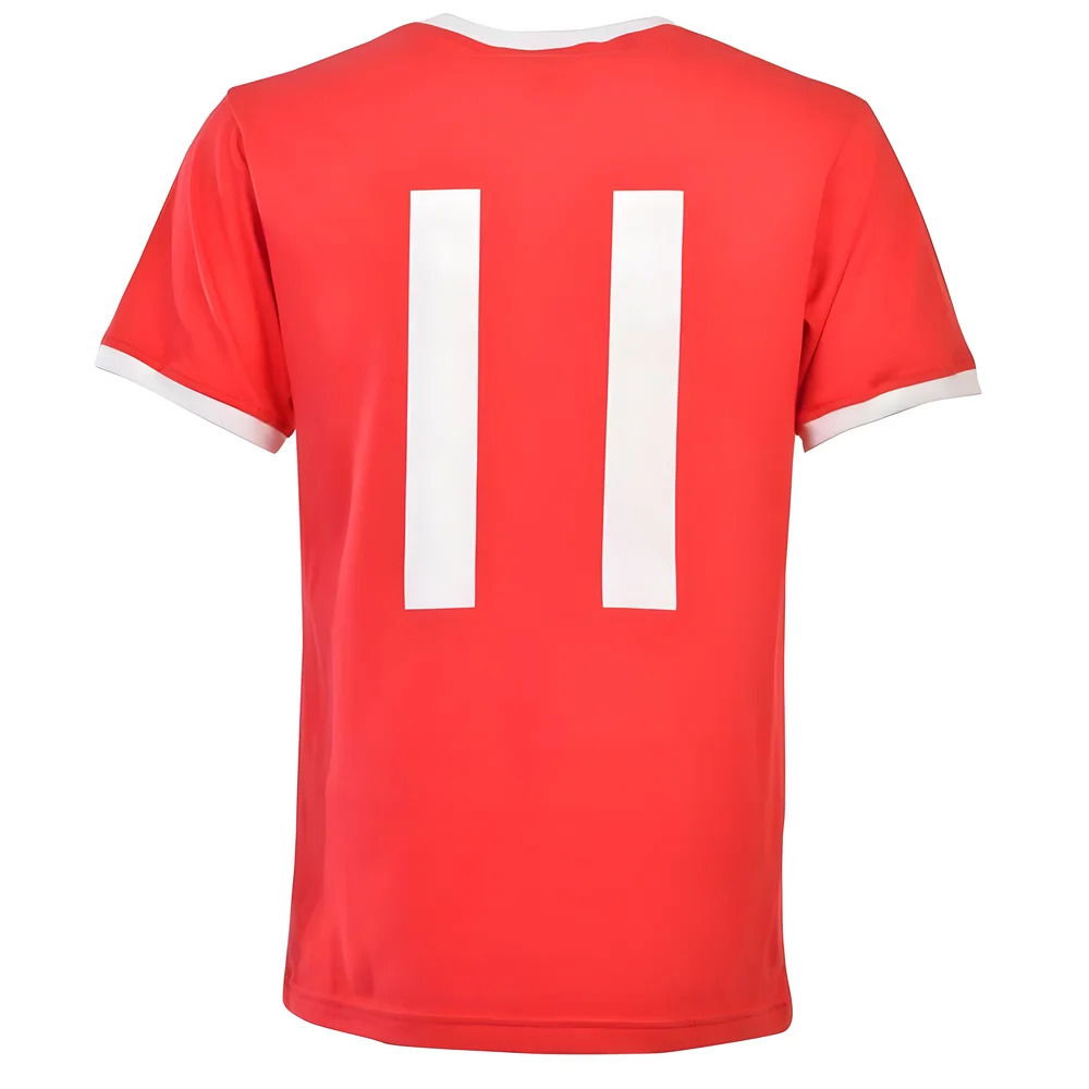 Wales 11 12th Man T-Shirt - Red/White Ringer