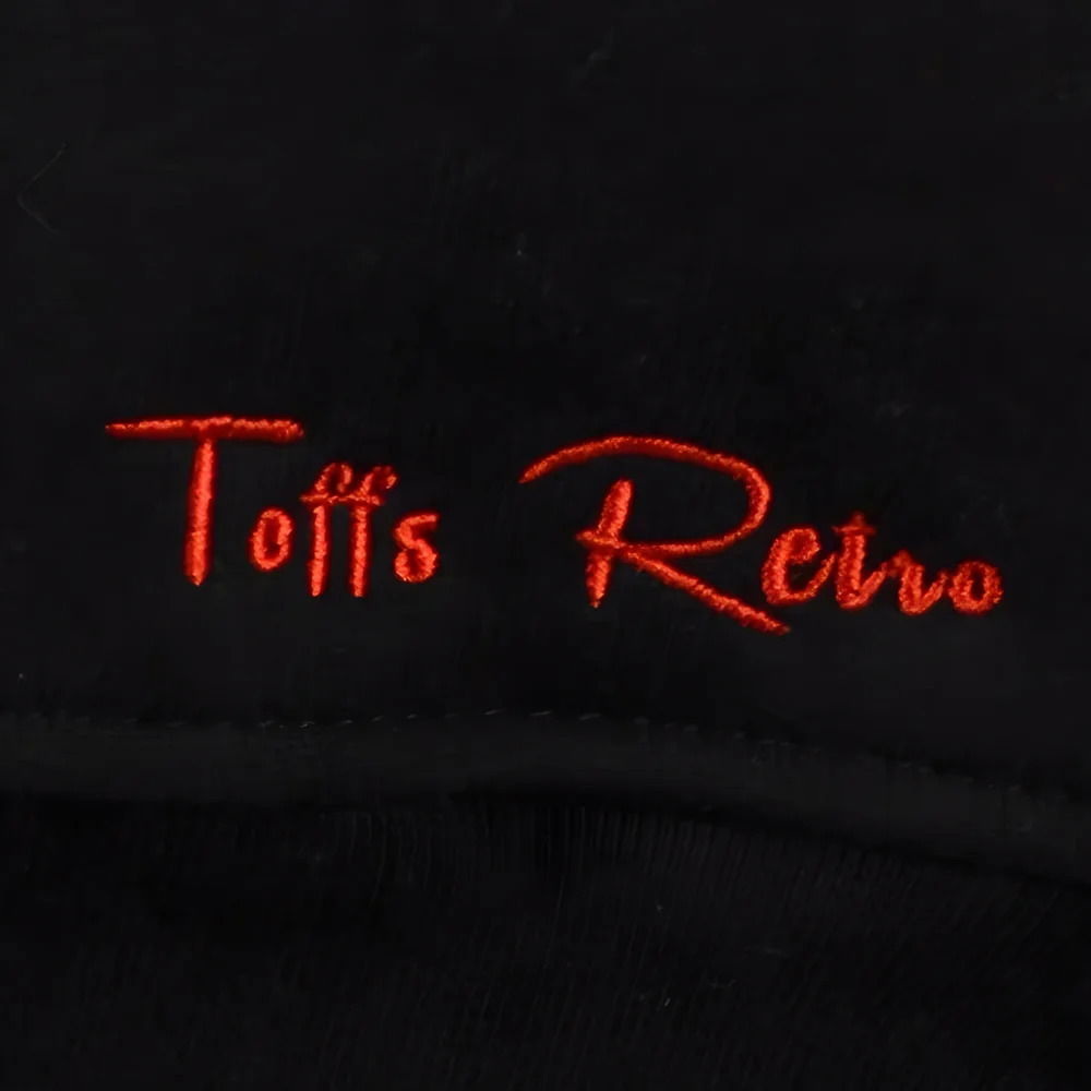 Toffs Retro Black Sweatshirt Red Sleeve Panels