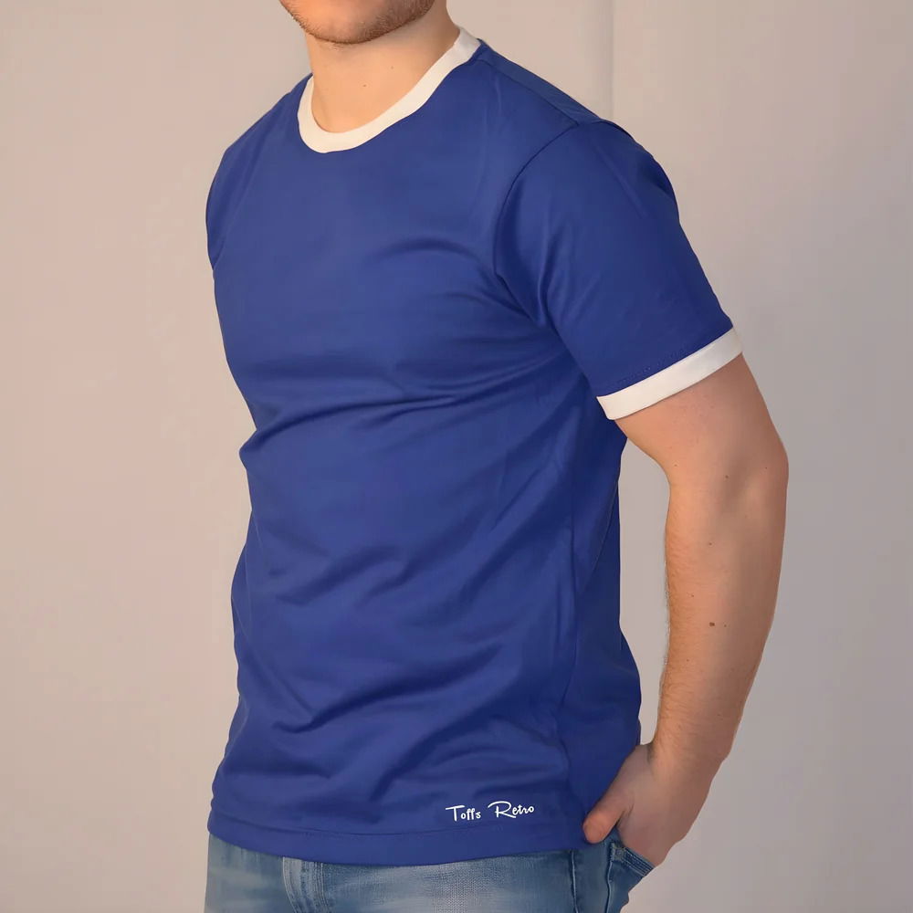 Toffs Retro Royal/White Tee Shirt