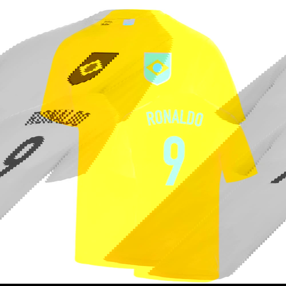 Ronaldo Brazil World Cup Football Fancy Dress Player T Shirt