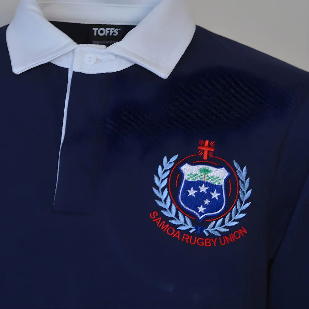 Samoa 1990s Navy Rugby Shirt