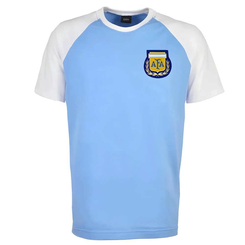 Kids Argentina Raglan Sleeve Sky/White T-Shirt