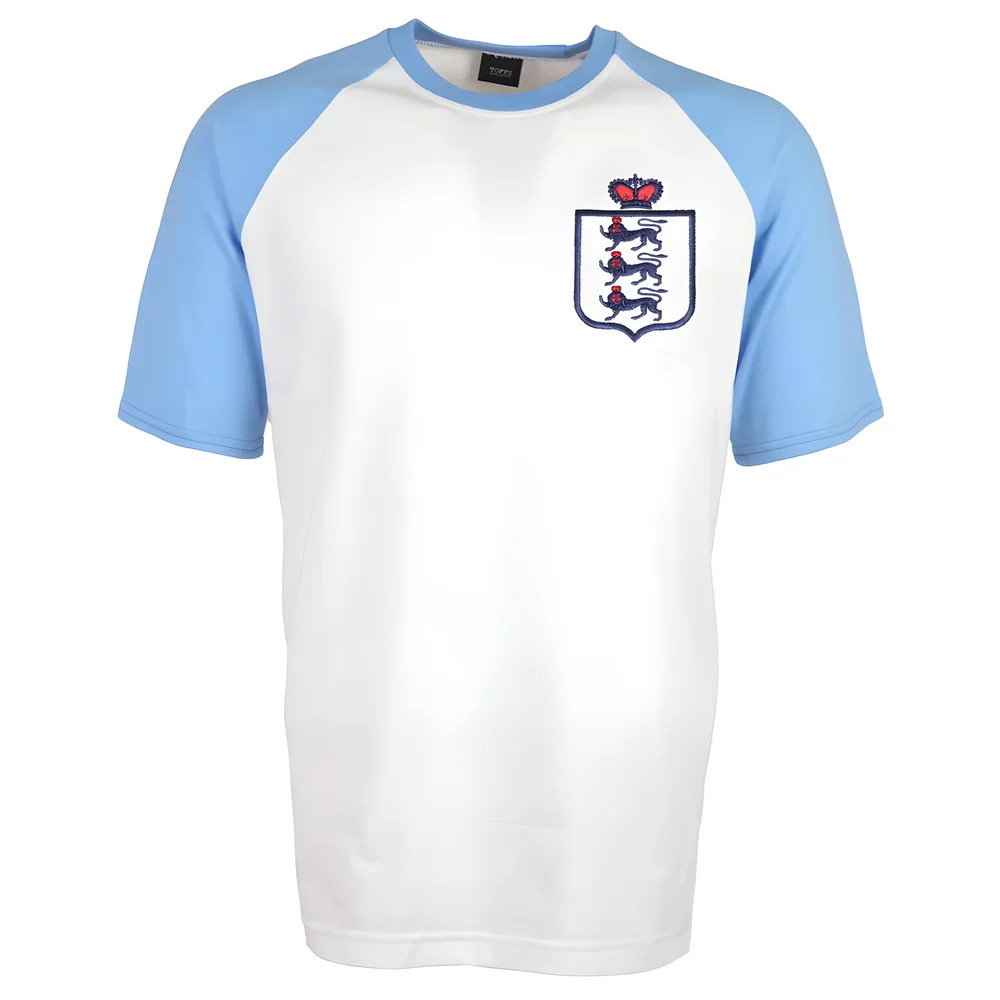 Kids England Raglan Sleeve White/Sky T-Shirt