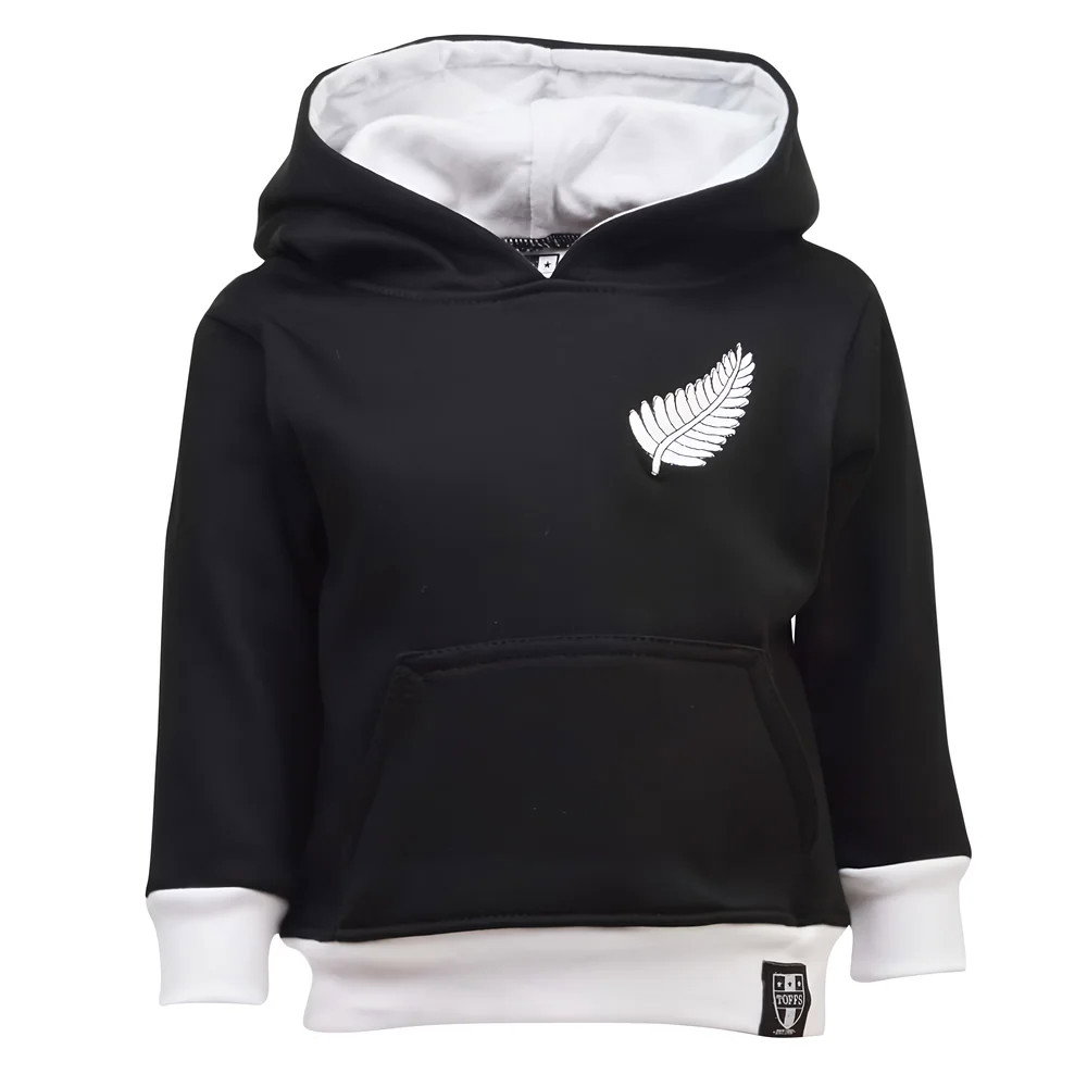 Kids New Zealand Hoodie - Black/White