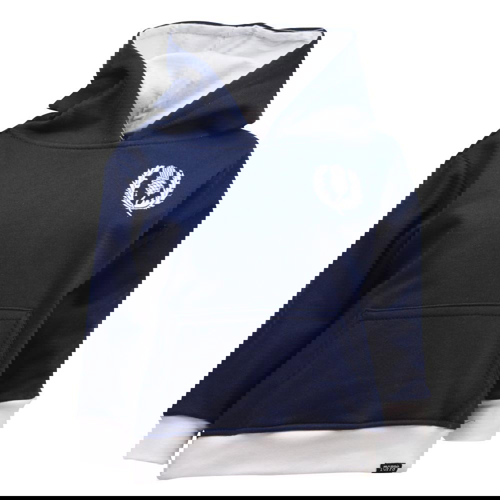 Kids Scotland Rugby Hoodie - Navy/White
