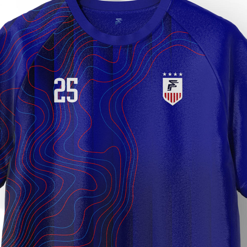 USA Stars and Stripes Away Supporter Jersey kids Kids Short Sleeve