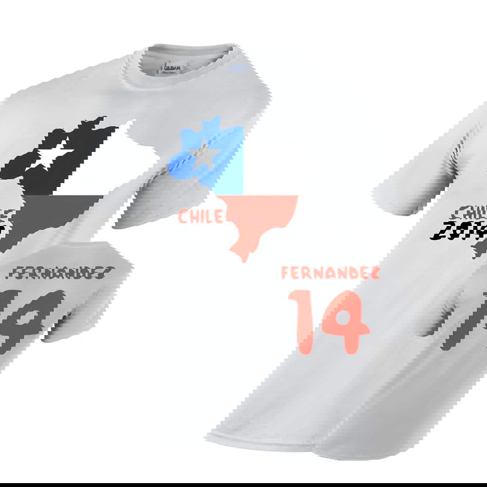 Chile 2014 Country Flag T-shirt (fernandez 14)