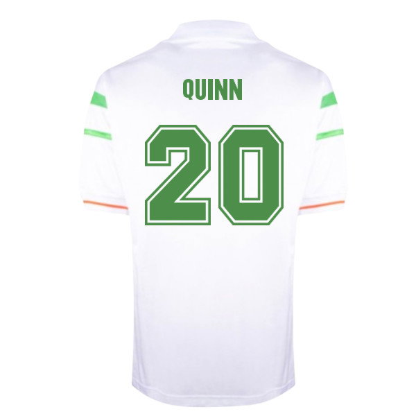 1988 Ireland European Championship Away shirt (Quinn 20)