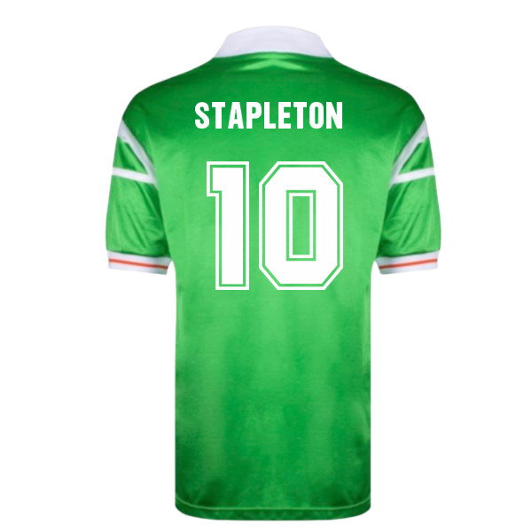 1988 Ireland Home European Championship Shirt (Stapleton 10)