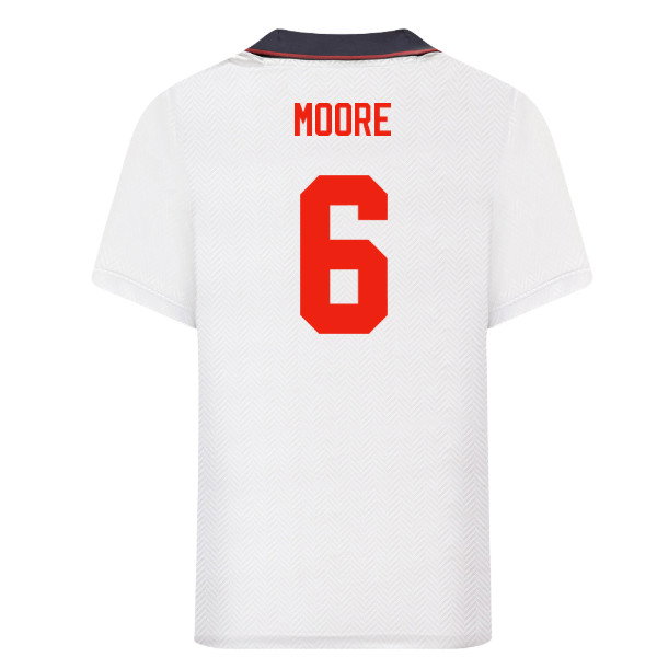 1993 England Home Retro Shirt (Moore 6)