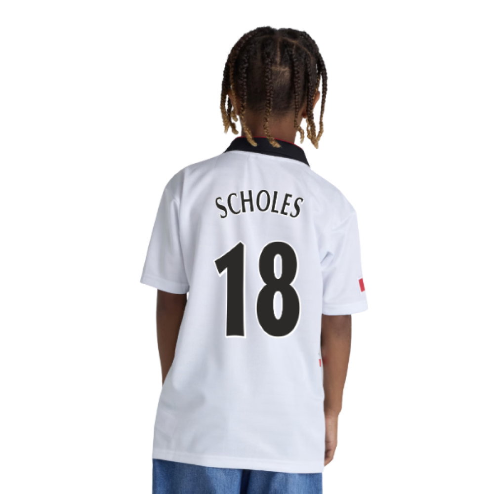 1997-1999 Manchester United Away Shirt (Kids) (Scholes 18)