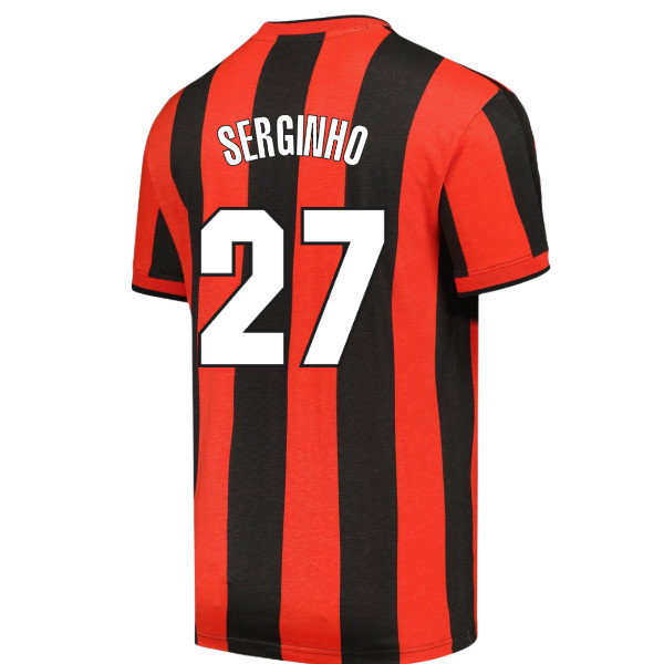 1998 AC Milan Archive T-shirt (Red-Black) (Serginho 27)