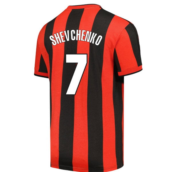 1998 AC Milan Archive T-shirt (Red-Black) (Shevchenko 7)