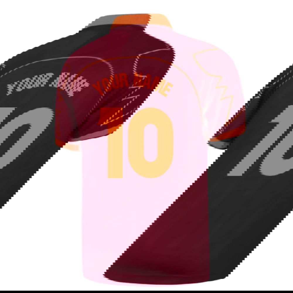 1999-2000 Roma Home Retro Football Shirt (Your Name)