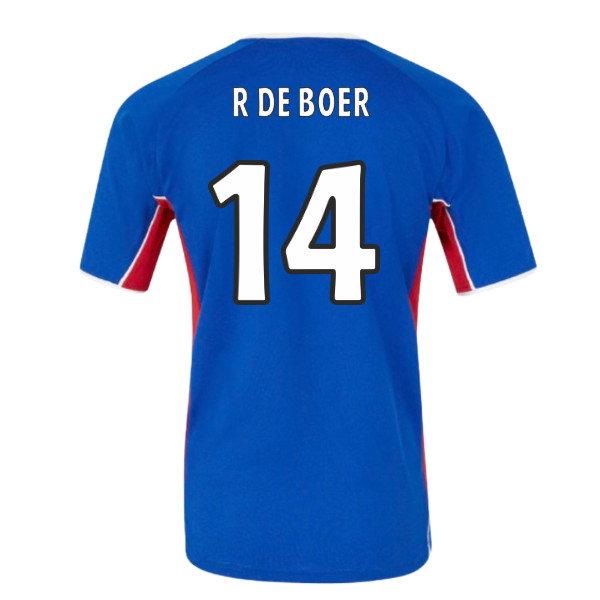 2001-2002 Rangers Retro Home Shirt (R De Boer 14)