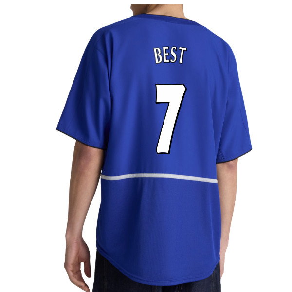 2002-2003 Manchester United Third Retro Shirt (Blue) (Best 7)