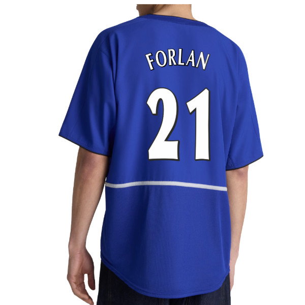 2002-2003 Manchester United Third Retro Shirt (Blue) (Forlan 21)