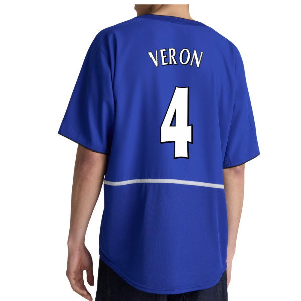 2002-2003 Manchester United Third Retro Shirt (Blue) (Veron 4)