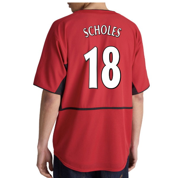2002-2004 Manchester United Home Retro Shirt (Scholes 18)
