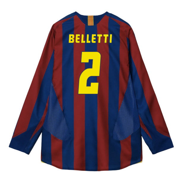 2005-2006 Barcelona T90 Reissue LS Home Shirt (Belletti 2)