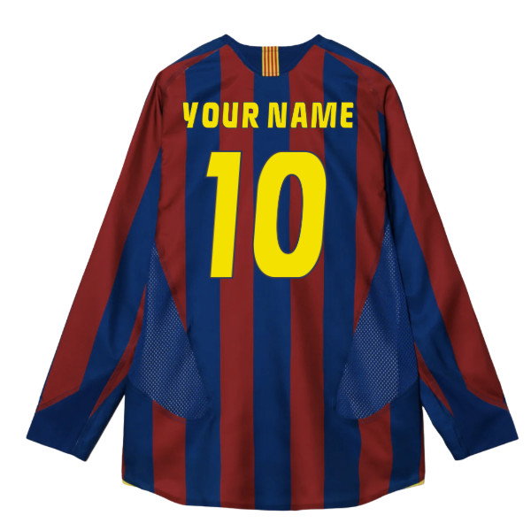 2005-2006 Barcelona T90 Reissue LS Home Shirt (Your Name)