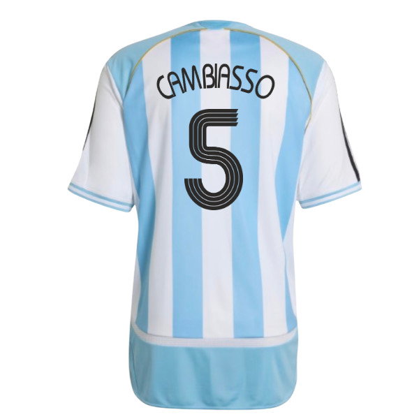 2006 Argentina adidas Reissue Home Shirt (Cambiasso 5)