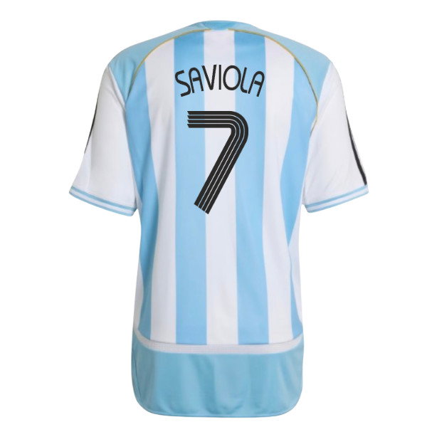 2006 Argentina adidas Reissue Home Shirt (Saviola 7)