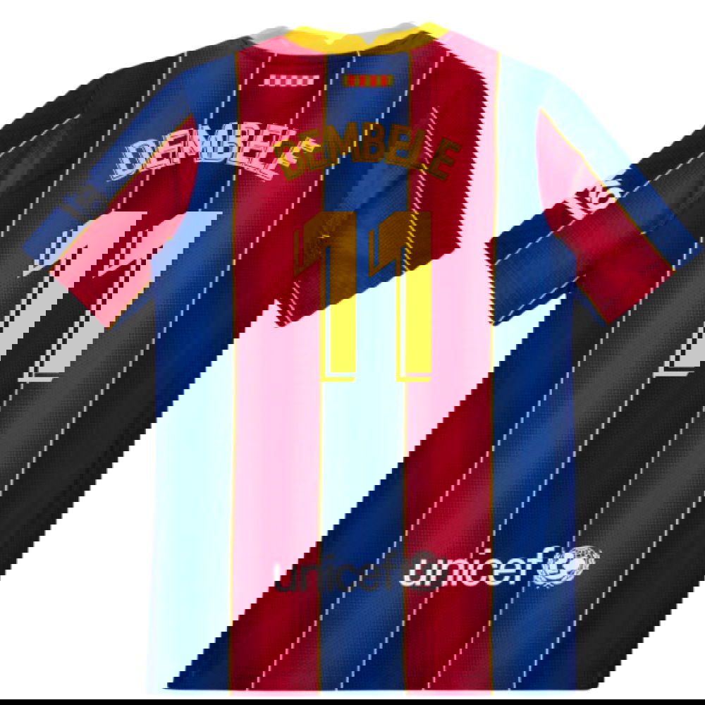 2020-2021 Barcelona Vapor Match Home Shirt (Kids) (DEMBELE 11)