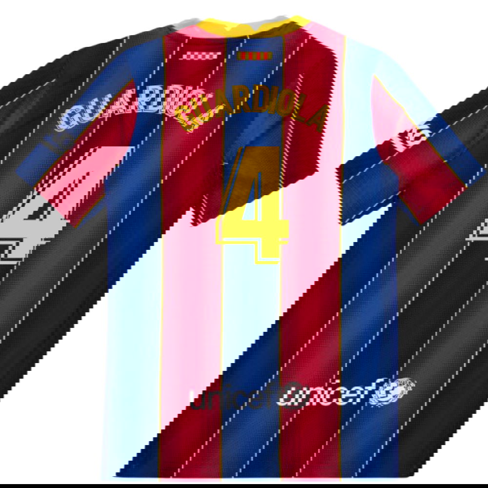 2020-2021 Barcelona Vapor Match Home Shirt (Kids) (GUARDIOLA 4)