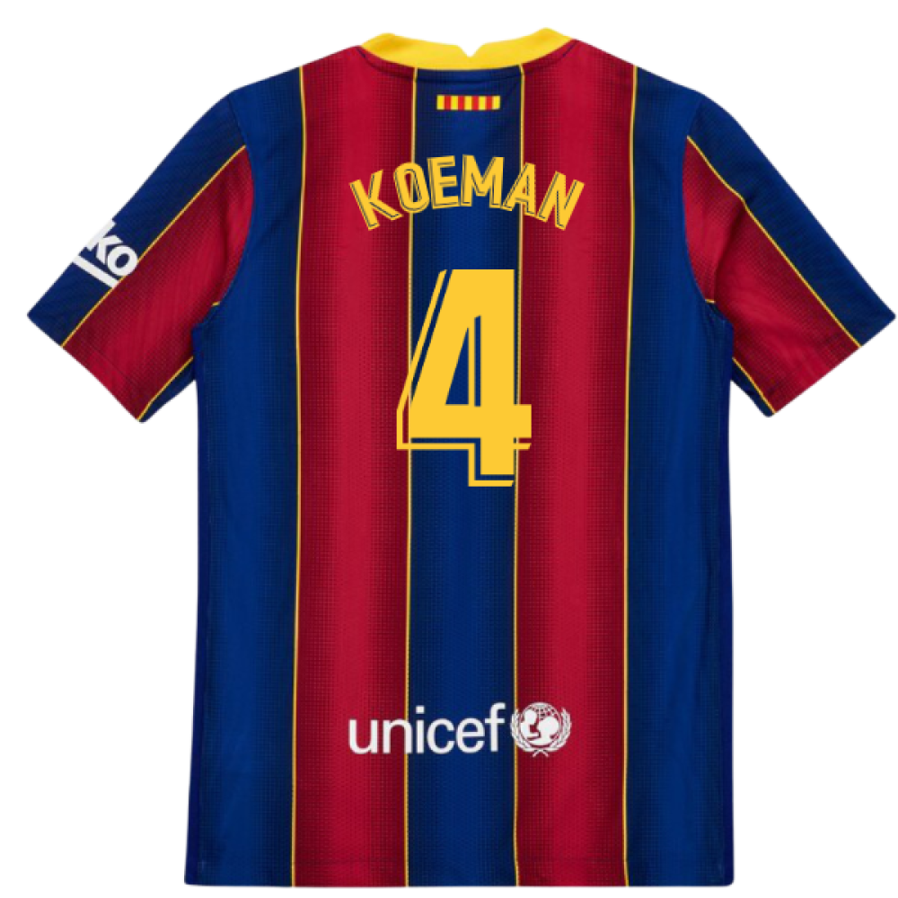 2020-2021 Barcelona Vapor Match Home Shirt (Kids) (KOEMAN 4)